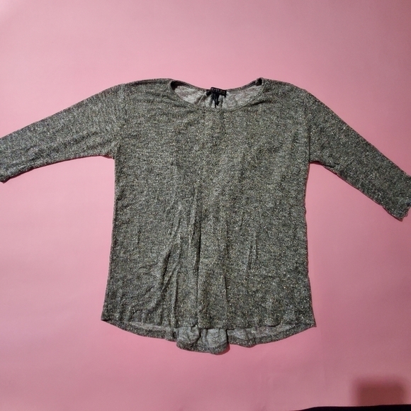 Forever 21 Tops - Forever 21 + Sparkle Glitter Knit Top Silver and Gold